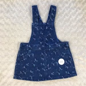 First Impressions Denim Jumper Dress Floral Print New With Tags 24 Months